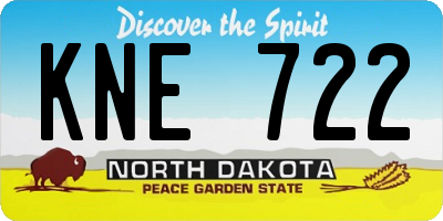 ND license plate KNE722