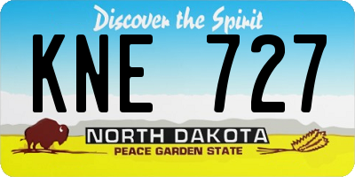 ND license plate KNE727