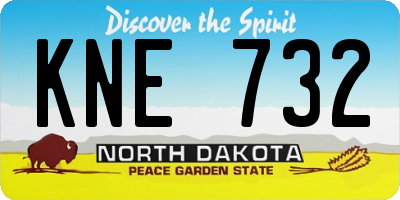 ND license plate KNE732