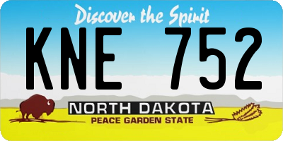 ND license plate KNE752