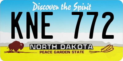 ND license plate KNE772