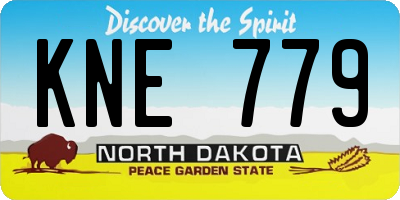 ND license plate KNE779