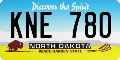 ND license plate KNE780