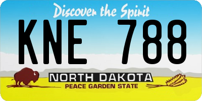 ND license plate KNE788
