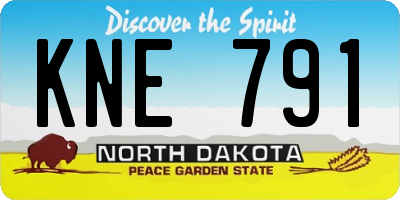 ND license plate KNE791