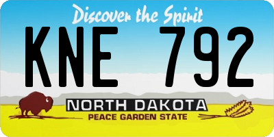 ND license plate KNE792