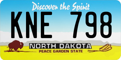 ND license plate KNE798