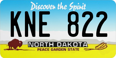 ND license plate KNE822