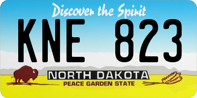ND license plate KNE823