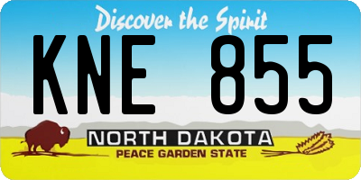ND license plate KNE855