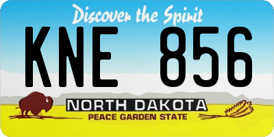 ND license plate KNE856