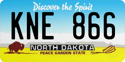 ND license plate KNE866