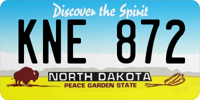 ND license plate KNE872