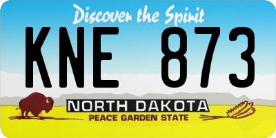 ND license plate KNE873