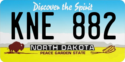 ND license plate KNE882