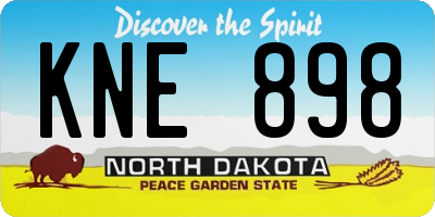 ND license plate KNE898