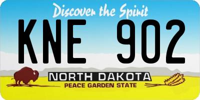 ND license plate KNE902