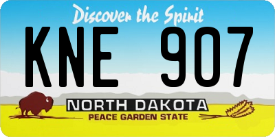 ND license plate KNE907
