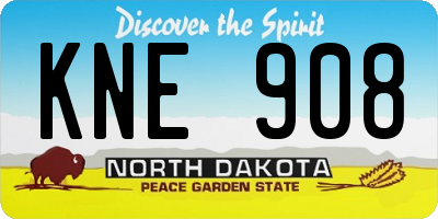 ND license plate KNE908