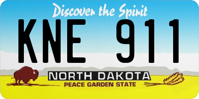 ND license plate KNE911