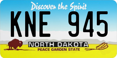 ND license plate KNE945