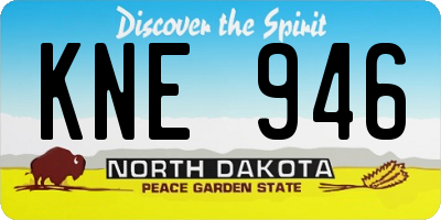ND license plate KNE946