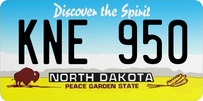 ND license plate KNE950