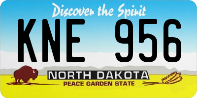 ND license plate KNE956