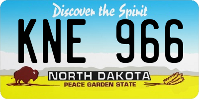 ND license plate KNE966