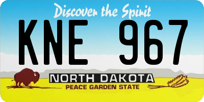 ND license plate KNE967