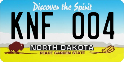 ND license plate KNF004