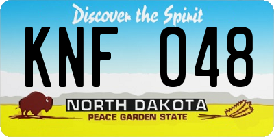 ND license plate KNF048