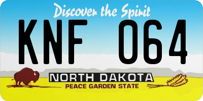 ND license plate KNF064