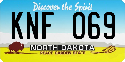 ND license plate KNF069