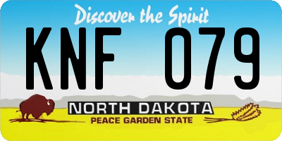 ND license plate KNF079