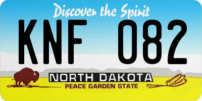 ND license plate KNF082