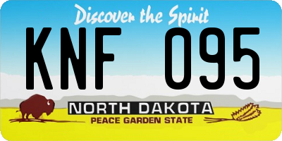 ND license plate KNF095