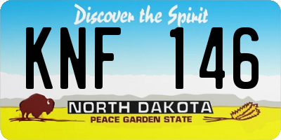 ND license plate KNF146