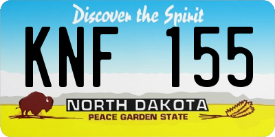 ND license plate KNF155