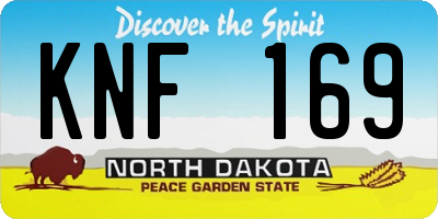 ND license plate KNF169