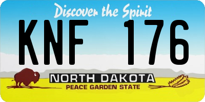 ND license plate KNF176