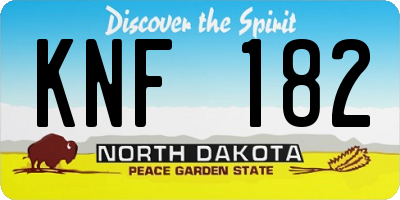 ND license plate KNF182