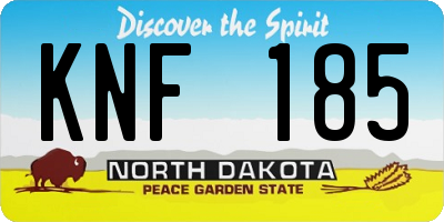 ND license plate KNF185