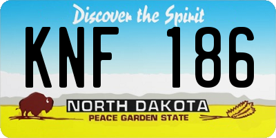 ND license plate KNF186