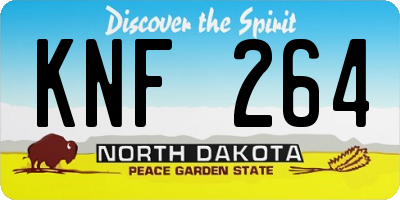 ND license plate KNF264