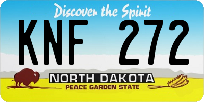 ND license plate KNF272