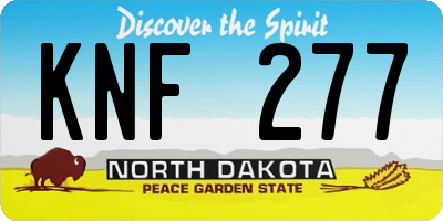 ND license plate KNF277