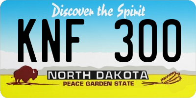 ND license plate KNF300