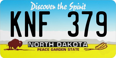 ND license plate KNF379