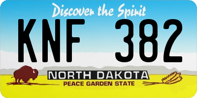 ND license plate KNF382